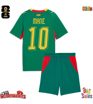 Senegal Sadio Mane #10 Replica Away Stadium Kit for Kids World Cup 2026 Short Sleeve (+ pants)